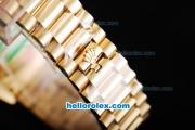 Rolex Day-Date II Automatic Movement Full Gold with White Dial and Roman Markers