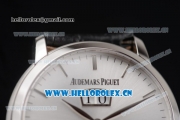 Audemars Piguet Jules Audemars Tourbillon Swiss Tourbillon Manual Winding Steel Case with Silver Dial Stick Markers and Black Leather Strap (FT)