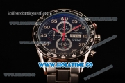 Tag Heuer Carrera Quartz Movement Steel Case with Black Carbon Fiber Dial with Steel Strap