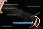 Cariter Tank MC Swiss ETA 2824 Automatic Rose Gold Case with White Dial Black Leather Strap and Roman Numeral Markers
