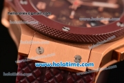 Hublot Big Bang Chrono Swiss Valjoux 7750 Automatic Rose Gold Case with Ceramic Bezel and Carbon Fiber Dial - 1:1 Original(H)