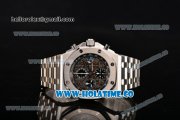 Audemars Piguet Royal Oak Offshore Grey Themes Chrono Swiss Valjoux 7750 Automatic Steel Case/Bracelet with Grey Dial and Arabic Numeral Markers (NOOB)