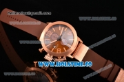 U-Boat Classico Italo Fontana Chrono Miyota Quartz Rose Gold Case with Coffee Dial and Stick/Arabic Numeral Markers