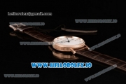 Breguet Classique Japanese Miyota 9015 Automatic Movement Rose Gold White Dial and Arabic Numeral Markers Leather Strap (FF)