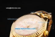 Rolex Datejust Oyster Perpetual Automatic Movement Full Gold with White Dial and Arabic Numeral Markers-Lady Model