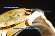 Rolex Datejust Automatic Movement Full Gold with Green MOP Dial and Diamond Markers/Bezel-ETA Coating Case