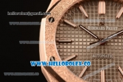 Audemars Piguet Royal Oak 41MM Clone Calibre AP 3120 Automatic Full Rose Gold with Grey Dial and Stick Markers (EF)