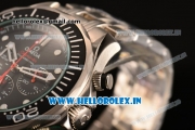 Omega Seamaster Diver 300M Chrono Miyota OS20 Quartz Full Steel with Black Dial and White Markers