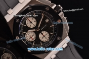 Audemars Piguet Royal Oak Offshore Chronograph Swiss Vljoux 7750-DD Automatic Steel Case with Black Dial Stick Markers and Stick Markers