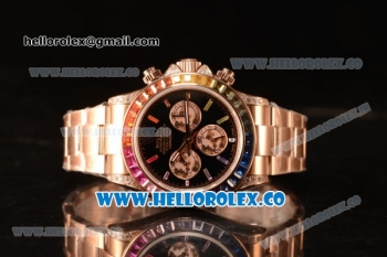 Rolex Daytona Rainbow 316L Steel Case With Clone Rolex 4130 1:1 Clone 116509 EF