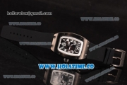 Richard Mille RM 007 Miyota 9015 Automatic PVD Case with Skeleton Dial and White Arabic Numeal Markers (K)