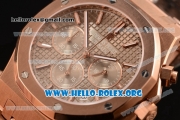 Audemars Piguet Royal Oak Chronograph Miyota OS20 Quartz Rose Gold Case with Grey Dial and Rose Gold Bracelet