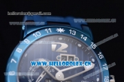 Ulysse Nardin Executive Dual Time & Big Date Asia ST25 Automatic Steel Case Blue Dial White Markers and Blue Rubber Strap