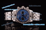 Breitling Chronomat B01 GMT Swiss Valjoux 7750 Automatic Steel Case/Strap with Blue Dial