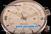 IWC Aquatimer Vintage 1967 Asia Automatic Steel Case with White Dial Stick Markers and Brown Leather Strap