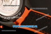 Omega Seamaster Planet Ocean Master Chronometer Chronograph 7750 Auto PVD Case with Black Dial and Black Nylon Strap (EF)