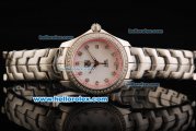 Tag Heuer Link 200 Meters Swiss Quartz Movement Steel Case with White Dial and Diamond Markers/Bezel-Lady Model