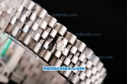 Rolex Datejust II Oyster Perpetual Automatic Movement Black Dial with Silver Rome Numeral Marker and SS Strap
