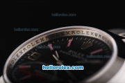Rolex Air King Automatic Movement Full Steel with Black Dial and Pink Stick Markers