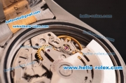 Rolex Daytona Swiss Valjoux 7750-SHG Automatic Two Tone Case/Strap with Diamond Bezel - Black Dial and Diamond Markers