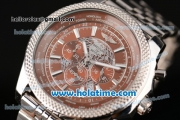 Breitling Bentley B05 Unitime Chrono Miyota OS20 Quartz Steel Case/Strap with Brown Dial and Silver Stick Markers