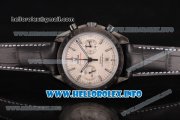 Omega Speedmaster Moonwatch Chronograph Clone 9300 Automatic PVD Case with White Dial Black Leather Strap and Stick Markers - 1:1 Original(EF)