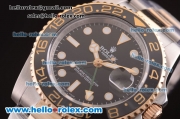 Rolex GMT-Master II Swiss ETA 2836 Automatic Movement Two Tone with Ceramic Bezel and 18K Gold Strap