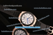 IWC Ingenieur Asia ST Automatic Rose Gold Case with Black Rubber Strap White Dial and PVD Bezel