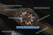 Hublot MP-06 Senna Chrono Miyota OS20 Quartz PVD Case with Yellow Stick Markers and Skeleton Dial