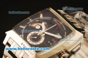 Tag Heuer Monaco Chronograph Quartz Full Steel with Black Dial - 7750 Coating