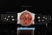 Rolex Datejust Automatic Movement Swiss Coating Case with Diamond Bezel-Rose Gold Dial and Black Rubber Strap Rolex Datejust Automatic Movement Swiss Coating Case with Diamond Bezel-Rose Gold Dial and Black Rubber Strap