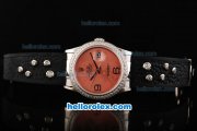 Rolex Datejust Automatic Movement Swiss Coating Case with Diamond Bezel-Rose Gold Dial and Black Rubber Strap