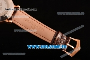 Patek Philippe Calatrava Miyota Quartz Rose Gold Case with White Dial and Black Roman Numeral Markers