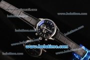 Tag Heuer Mikrograph Chrono Miyota OS10 Quartz Steel Case with White Markers and Black Dial