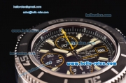 Breitling Superocean Chronograph II Swiss Valjoux 7750-SHG Automatic Steel Case with Stick Markers and Black Dial