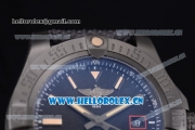 Breitling Avenger BlackBird Swiss ETA 2824 Automatic Titanium Case with Black Dial Black Leather Strap and Stick Markers