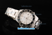 Tag Heuer Aquaracer 500 Calibre 5 Swiss ETA 2892 Automatic Movement Black Bezel with White Dial and White Stick Markers