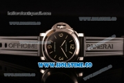 Panerai Luminor Base Destro Left Handed Dive Watch Pam 219 O Swiss ETA 6497 Manual Winding Steel Case with Black Dial Black Rubber Strap and Stick/Arabic Numeral Markers (H)