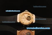 Hublot Big Bang Swiss Tourbillon Automatic Movement Rose Gold Case and Bezel with Black Rubber Strap