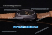 Panerai Radiomir Composite Automatic Clone P.3000 Automatic PVD Case with Black Dial and Brown Leather Strap (ZF)