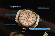 Hublot Formula 1 Monza Chronograph Miyota Quartz Movement Steel Case with White Dial and Red Stick Markers