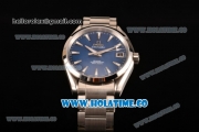 Omega Aqua Terra 150 M Co-Axial Clone Omega 8501 Automatic Steel Case/Bracelet with Blue Dial and Stick Markers (EF)