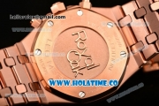 Audemars Piguet Royal Oak 41MM Chrono Miyota Quartz Full Rose Gold with White Dial and Stick Markers