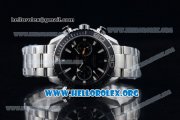 Omega Seamaster Planet Ocean Chrono Clone Omega 9300 Automatic Steel Case with Black Dial and Stainless Steel Bracelet (EF)