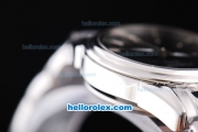 Omega Deville CO-AXIAL Swiss ETA 2671 Automatic Movement Silver Case with Black Dial and SS Strap-Lady Size