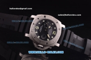 Panerai Pam 087 Luminor Submersible 1000m Automatic 7750-Coated Steel Case with Black Dial and Black Rubber Strap - Luminous Markers