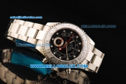 Rolex Yachtmaster II Automatic Movement Full Steel with Black Dial and White Square Markers