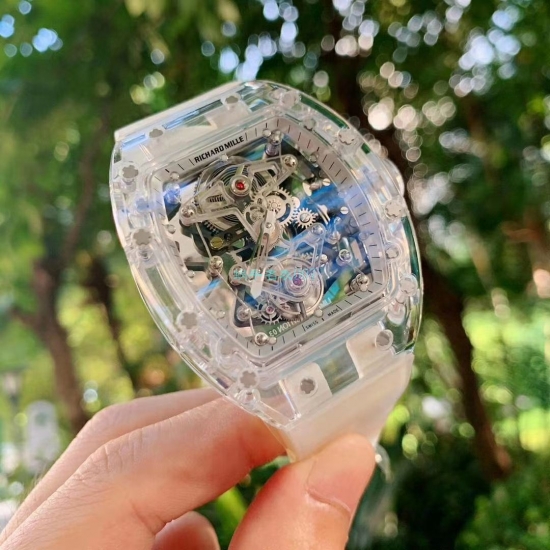 Richard Mille Tourbillon RM056 & RM 56-02 Snow Glass Full Transparent 1:1 High Quality Replica Watch (EUR) - Click Image to Close