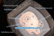 Richard Mille RM 52-01 Miyota 6T51 Automatic PVD Case with Diamonds Skull Dial and Black Rubber Bracelet