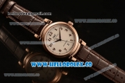 IWC Da Vinci Swiss ETA 2892 Automatic Steel Case with White Dial Arabic Numeral Markers and Genuine Leather Strap